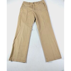 Eddie Bauer Pants Mens 34x32 Beige Khakis Straight Leg Chino Cotton Casual